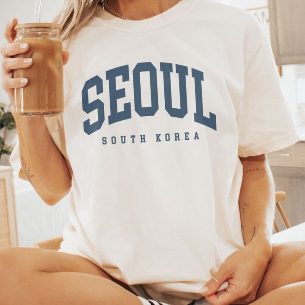 Seoul Shirt, South Korea Vintage Varsity Aesthetic